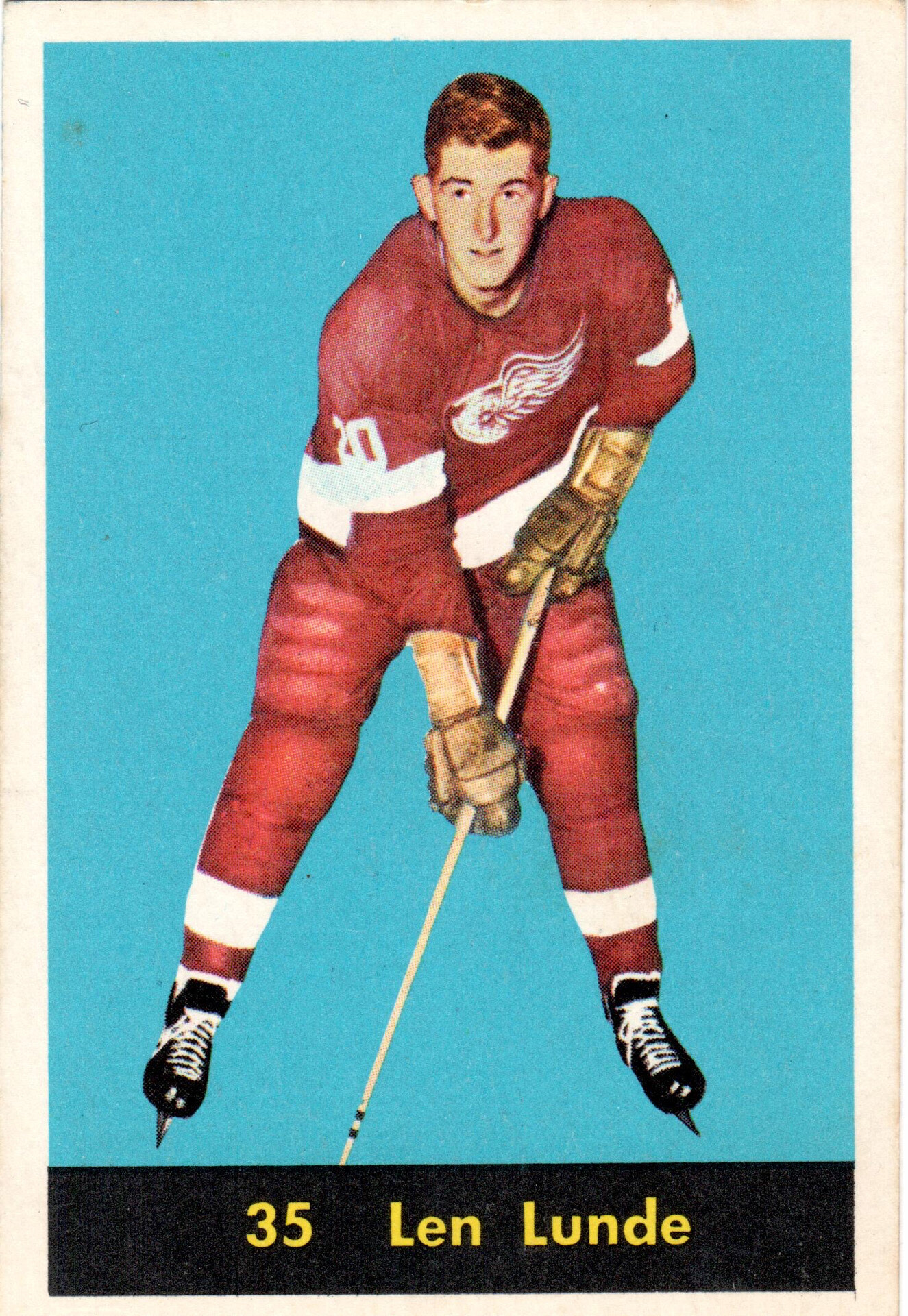 1960-61 Detroit Red Wings #20 Len Lunde & “Lefty” Wilson - Photo Match