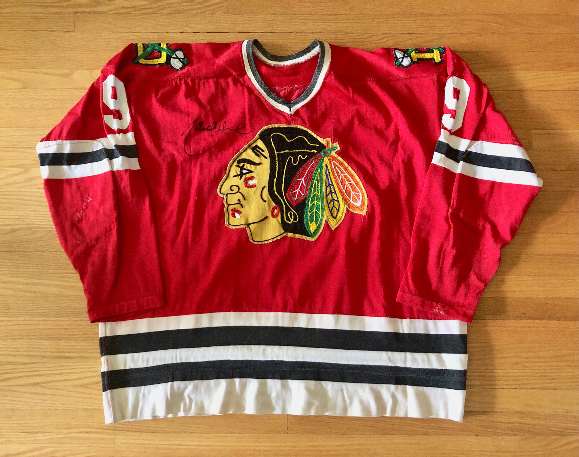 NHL Chicago Blackhawks 1926-27 uniform and jersey original art