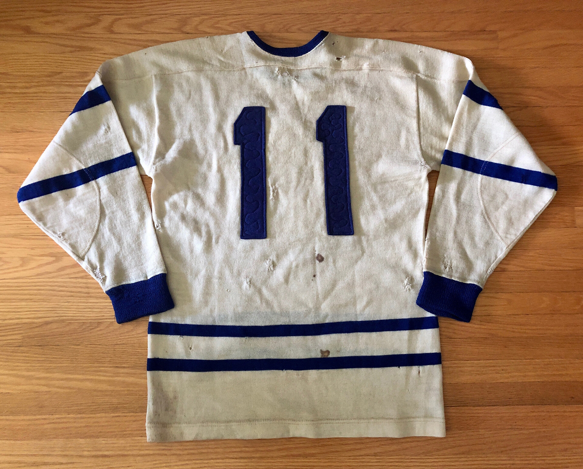 1949-50 Toronto Maple Leafs # 11 Howie Meeker Game Worn Jersey SOLD