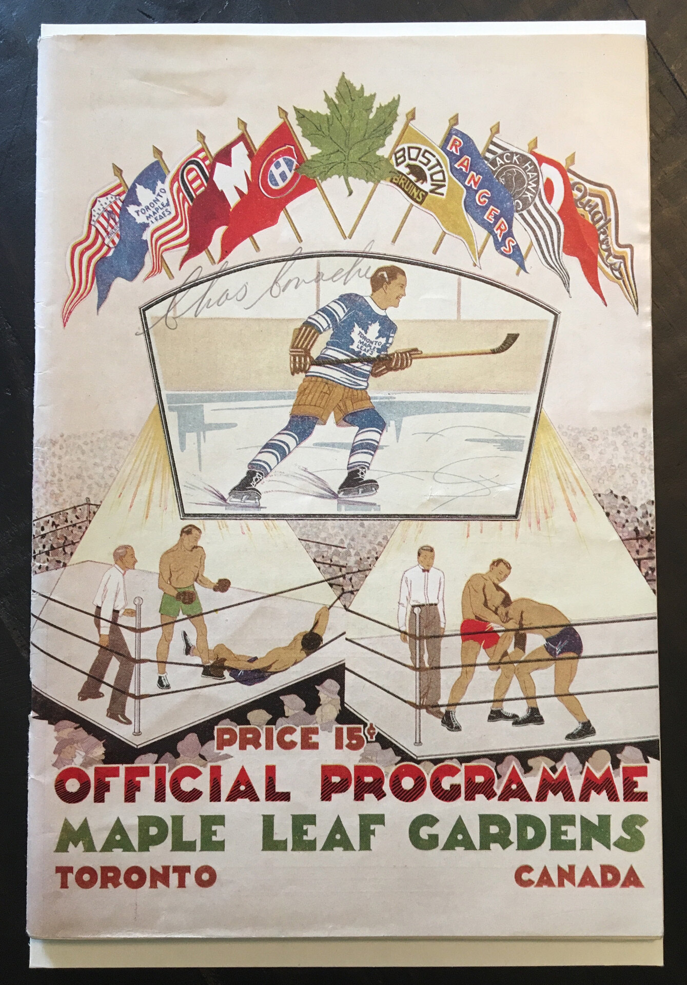 Toronto Maple Leafs Vintage Program Poster