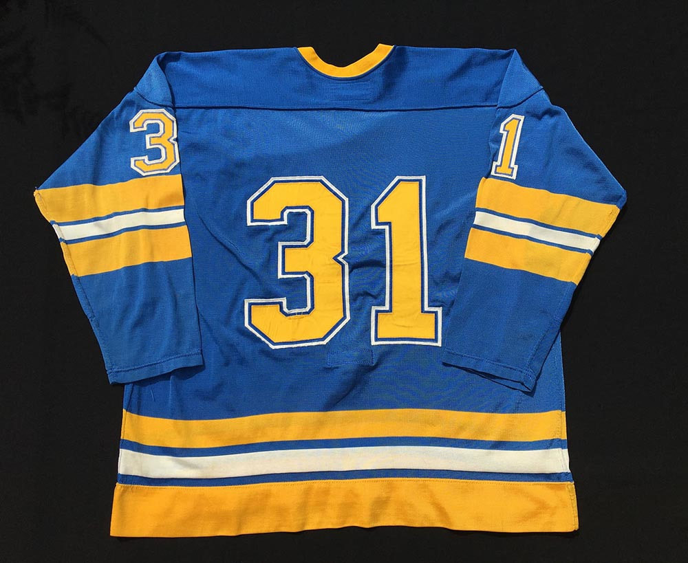 1975-76 St. Louis Blues # 31 Ed Staniowki Game Worn Rookie Jersey
